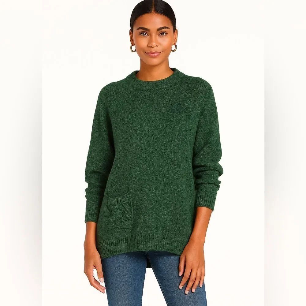 Kerisma Forest Green Crew Neck Sweater NWOT
